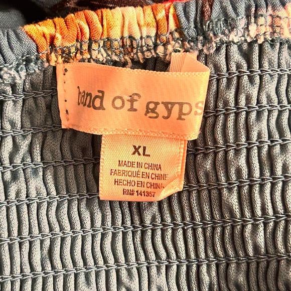 Band of Gypsies Floral‎ Jumpsuit Green Blue XL - Picture 10 of 15